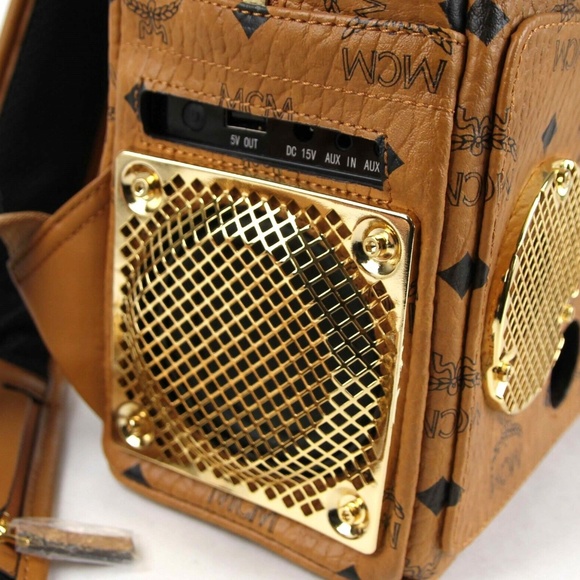 MCM x WIZPAK Cognac Brown Backpack Limited Edition with Dust bag & Shopping Bag - Picture 5 of 11